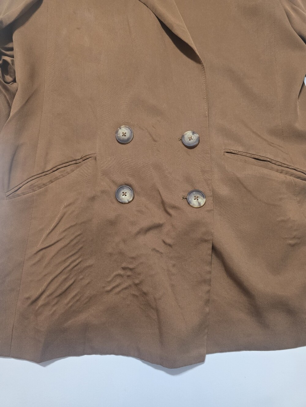 Veronica Beard Rupert Blazer Brown Lyocell 3/4 Sleeve Tailored Jacket Size 4 - Picture 4 of 14